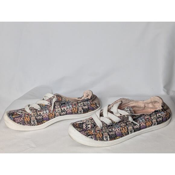 BOBS SKETCHER kitty cruiser, camp wag, multicolor kitty cats women's 7 - Picture 4 of 8